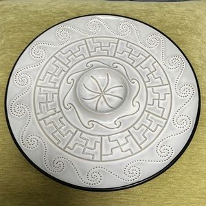 12" Serving Platter Stephen Pearce Celtic Highlights Irish Studio Pottery